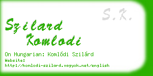 szilard komlodi business card